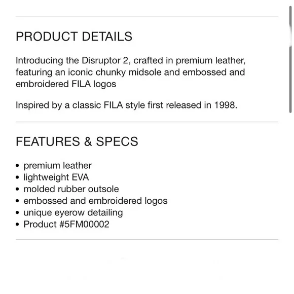 FILA Women’s Disruptor 2 Premium Sneakers - Picture 17 of 17